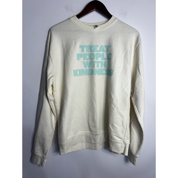 Harry Styles TPWK Treat People With Kindness Cream Crewneck Sweatshirt Medium - Picture 1 of 4